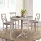 International Concepts Round 36 in Rd Extension Dining Table, 4 Bar Ht Stools, Gray Taupe, 36 in W, 48 in L, 40.9 in H K09-36RXT-27B-6133-4 - alternate 2